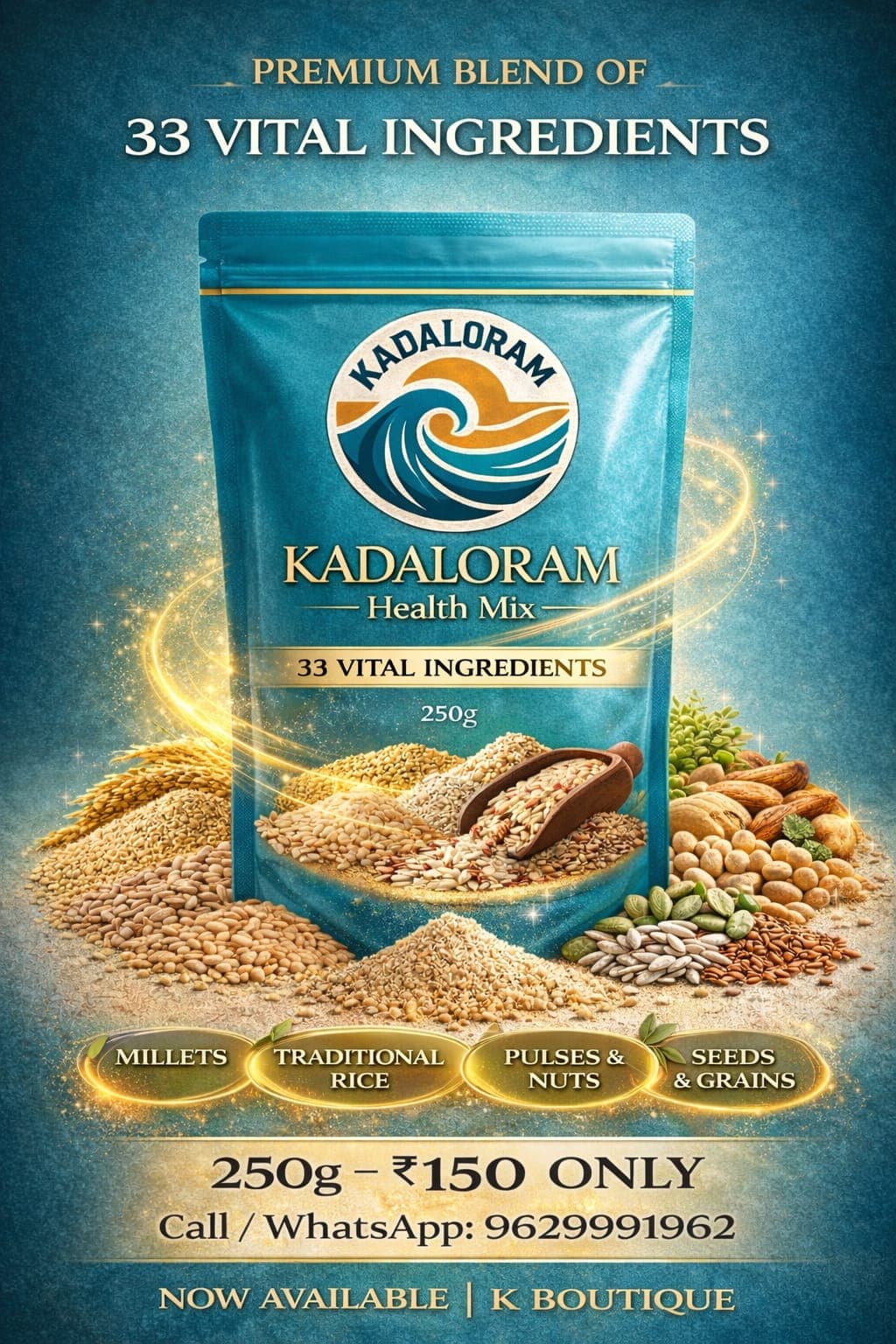 Kadaloram premium 33-ingredient gold blend, 250g ₹150